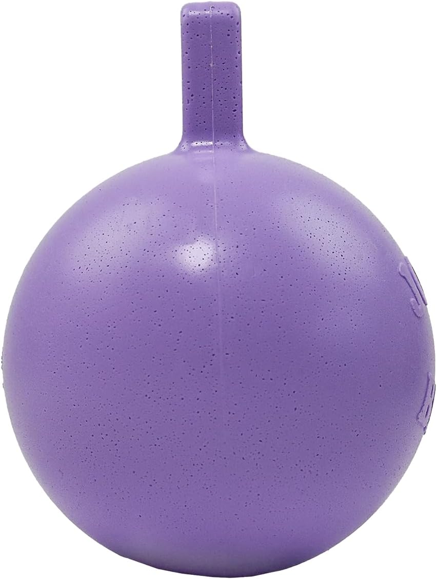 Jolly Pets Tug-n-Toss Heavy Duty Dog Toy Ball with Handle, 8 Inches/Large, Light Purple