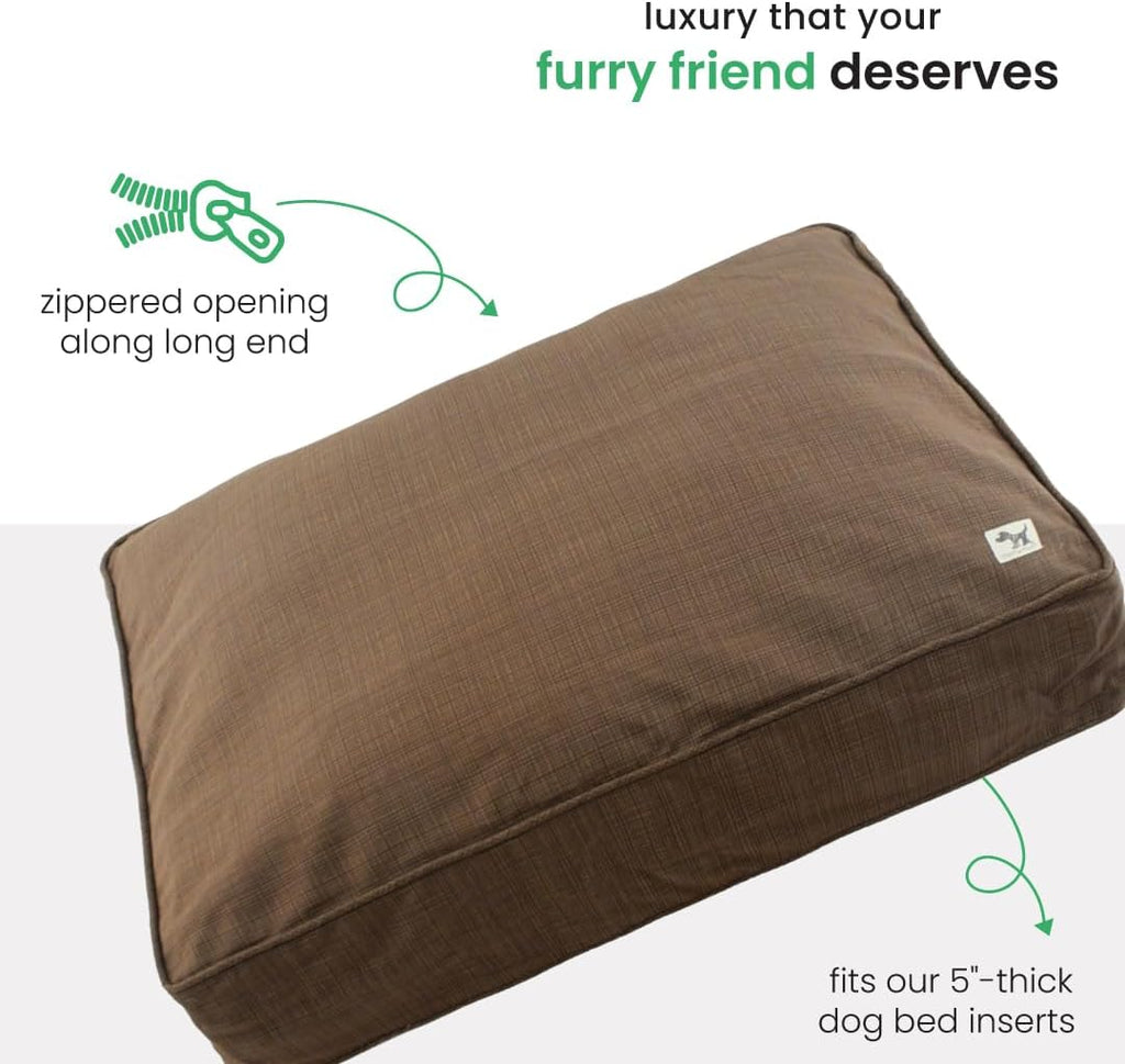 Molly Mutt Woodstock Dog Bed Duvet Cover, GOTS-Certified 100% Organic Cotton Canvas Cover for Dog, Puppy, or Cat Bed, Durable, Washable, and Free of Harmful Chemicals, Huge, 36"x45"x5"