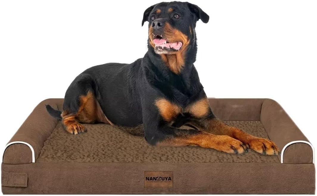 NANUYA Orthopedic Dog Bed for XX-Large Dogs, 44 x 34 Inch, Dark Coffee