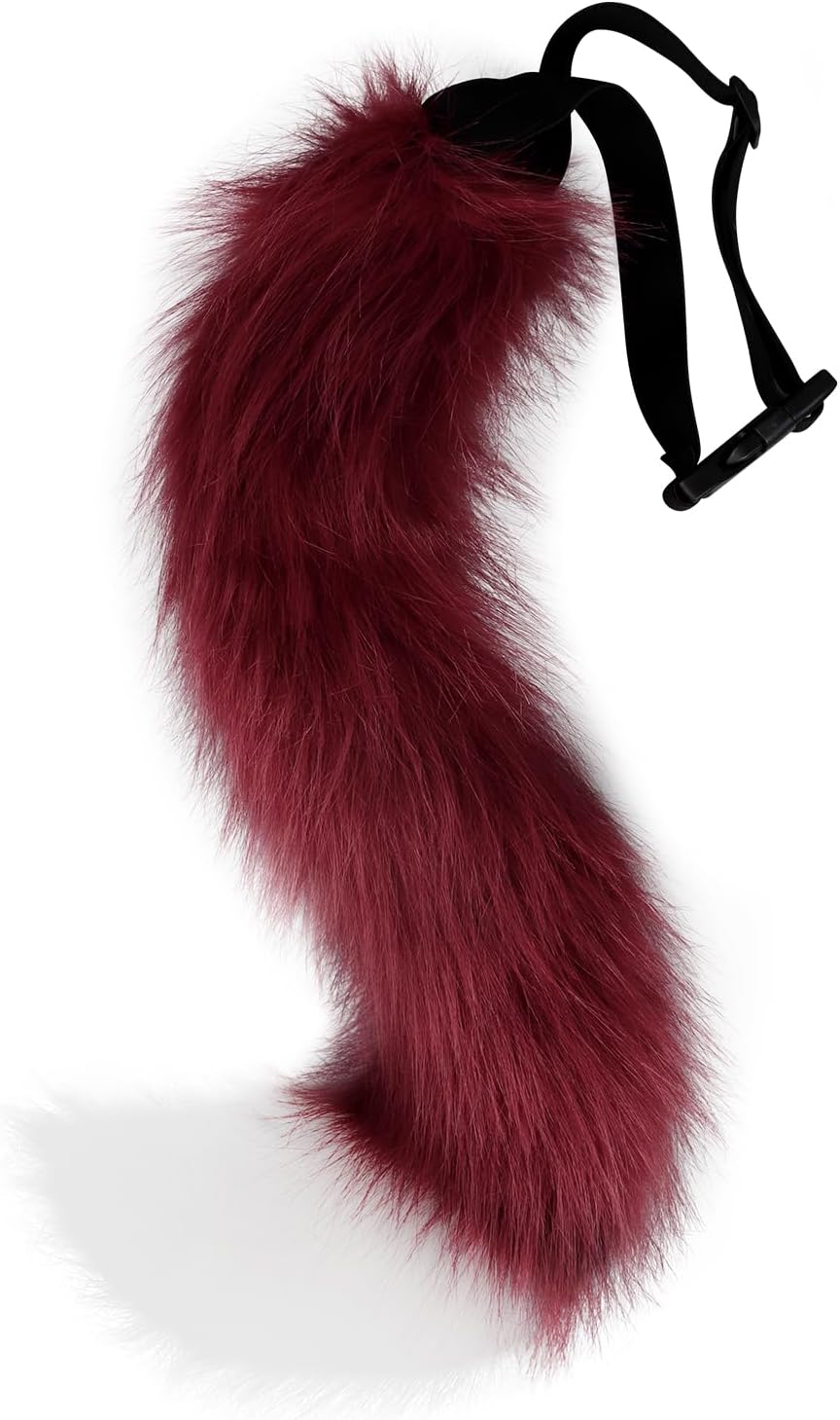 COSYEARS Faux Fur Fox Wolf Tail Animal Dog Furry Tails for Halloween Party Cosplay Accessory