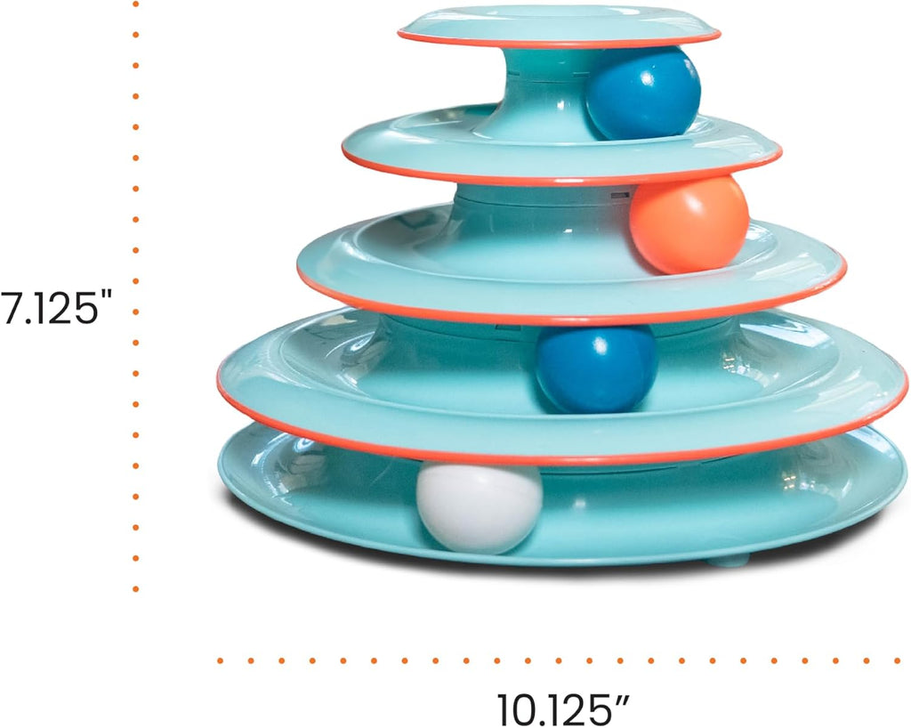 Catstages Chase Meowtain 4-Tier Interactive Cat Track Toy, 10.1" x 7.1"