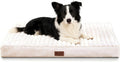 Orthopedic Dog Bed for Large Dogs,Firm Egg Crate Foam,Non-Slip Bottom,Beige