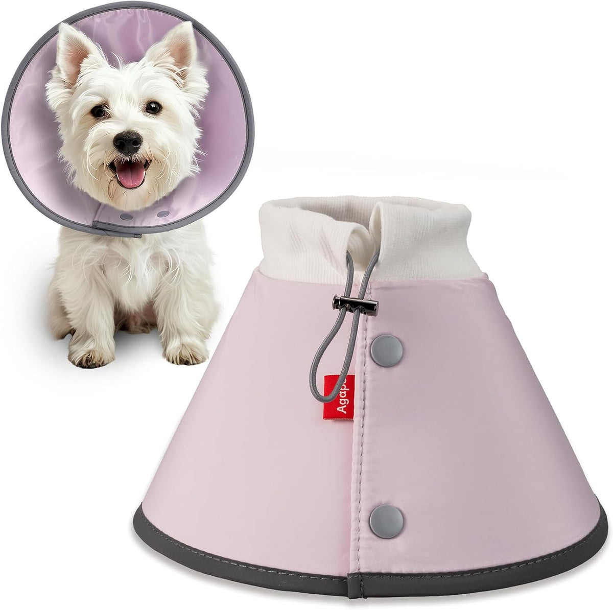 Agape Soft Dog Cone for Small Dogs & Cats, Recovery Collar to Stop Licking