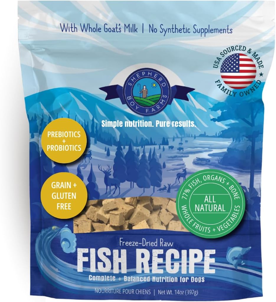 Shepherd Boy Farms Freeze Dried Raw Dog Food - Fish Recipe, 14oz