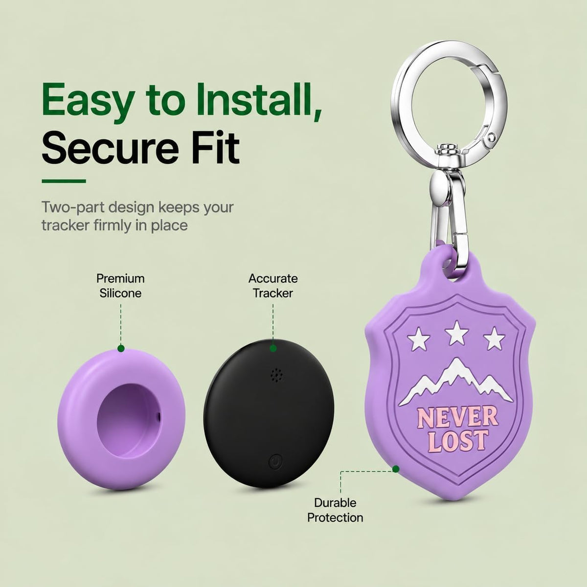 Dog Tracker with Apple Find My, GPS Pet Tracker for Dogs and Cats