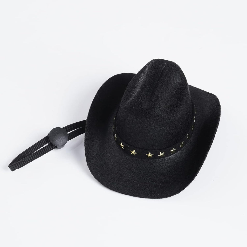 choyaxo Pet Cowboy Costume Halloween Costumes for Dogs Cat Cowboy Hat with Bandana Scarf- Black, Small