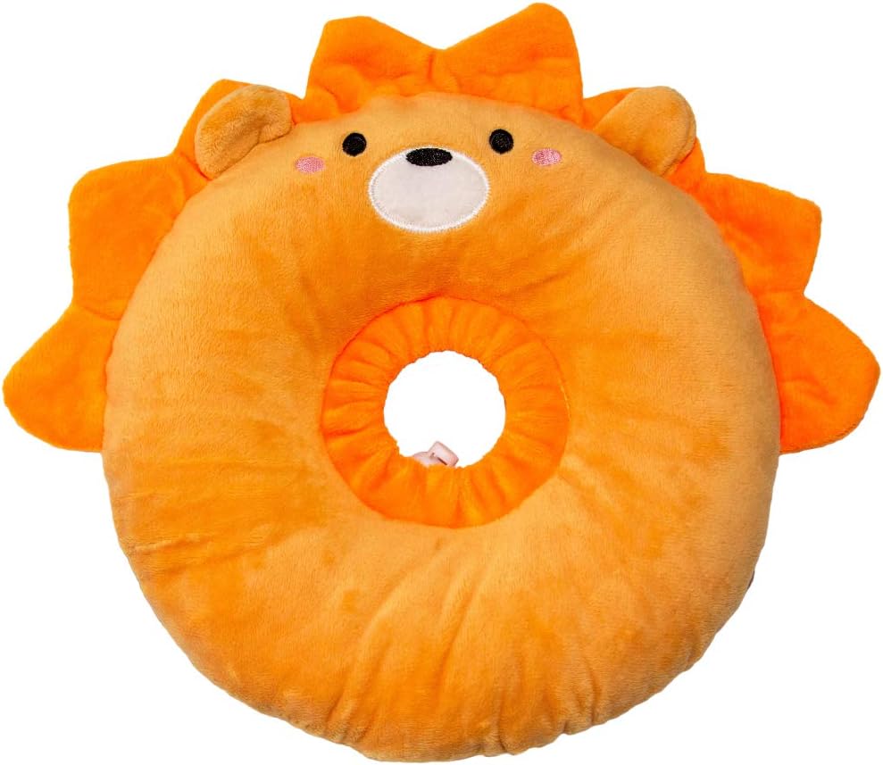 Adjustable Cat Recovery Collar Soft,Cute Pet E-Collar Neck Cone After Surgery Wound Healing Protective Cone Fit for Kitties, Small Dogs(ELC05-lion-l)