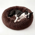 nononfish Small Dog Bed,Soft Donut Calming Plush Pet Bed