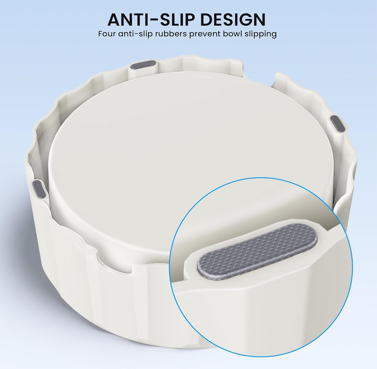 Dog Small Animals Water Bowl No Spill 70oz/2L Large Capacity Dispenser Non Slip No Splash Small Animals Bowl Pet Slow Feeder No Drip Dog Water Bowl on Vehicle for Dogs and Cats - Beige
