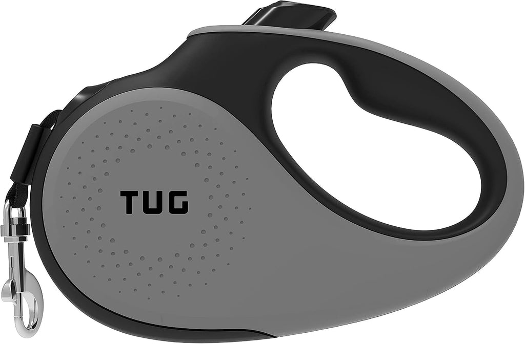 TUG Tiny Retractable Dog Leash, 10 ft (Extra Small, Grey)