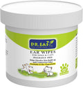 Dr.Easy Pet Ear Wipes 120ct for Dogs & Cats,No Fragrance,Helps Dissolve Wax Build-Up and Control Ear Odor,flushable Gentle Soft and high Absorbency,Lock in Liquid,Stop Ear Itching,Natural Cleansing.