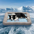 Dog Cooling Mat for Summer, Self Cooling Ice Silk Pet Bed Mat for Crate, Sofa & Car Seats, Breathable Washable Pressure Activated Cool Pad for Small, Medium, Large Dogs and Cats (Blue Mat, X-Large)
