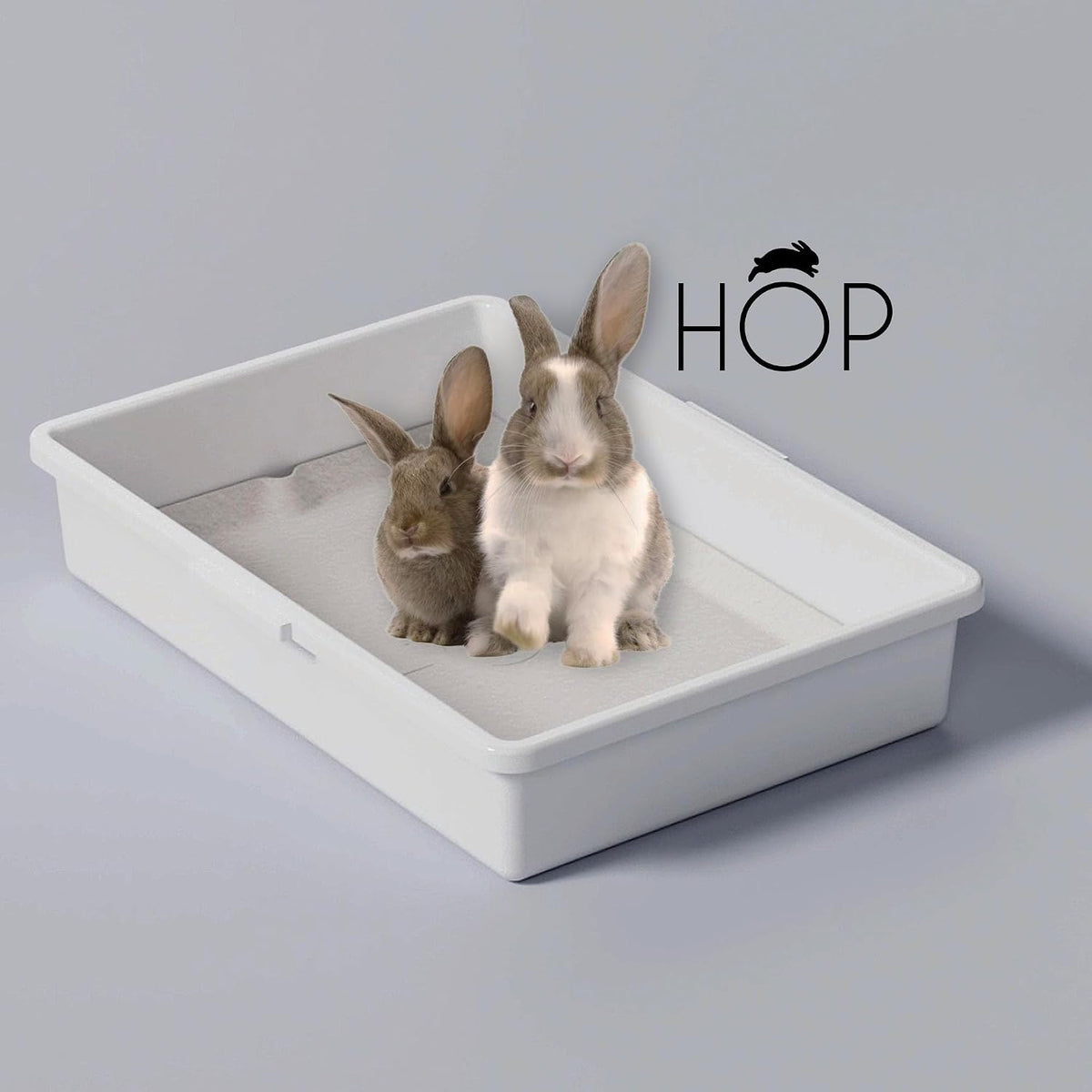 HOP Disposable Litter Box Liner for Rabbits, Cats, Guinea Pigs, Chinchicalls. Travel-Friendly, Large, Biodegradable, Sturdy, Leak Resistant. (10 Pack: Approx. 1 Month Supply)
