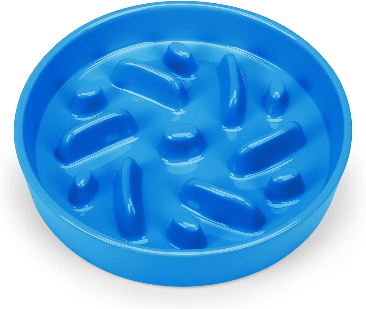 Ceramic Slow Feeder Dog Bowl, 2 Cups Maze Puzzle Dish to Slow Down Eating
