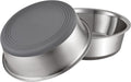 Nonslip Stainless Steel Dog Bowls, 11.4 US Cup, 2 Count | No slide silicone bottom, Dishwasher safe, Easy to clean, Stackable design 
