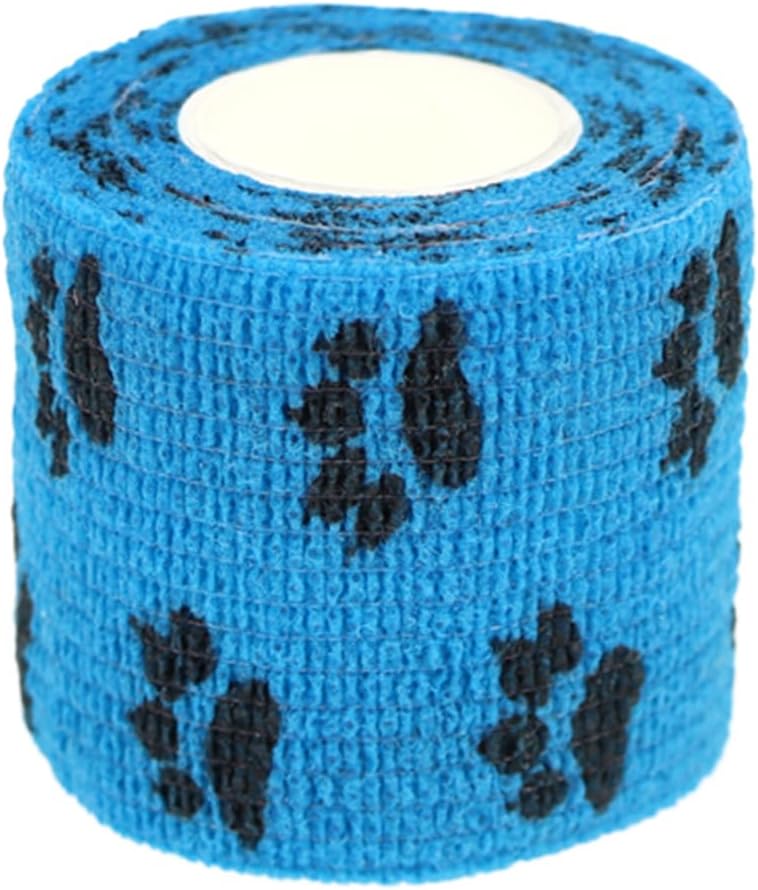 Self Adhesive Bandage Wrap Animal Cohesive Bandage Self Adherent Wrap First Aid Tape for Dogs Cats Horses Birds & Wrist Healing Ankle Sprain (2 Inch Green Set 6 Rolls)