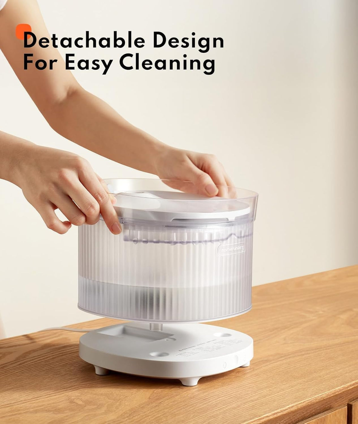 HomeRunPet Cat Water Fountain Porcelain-Tray with Wireless Pump, 68oz