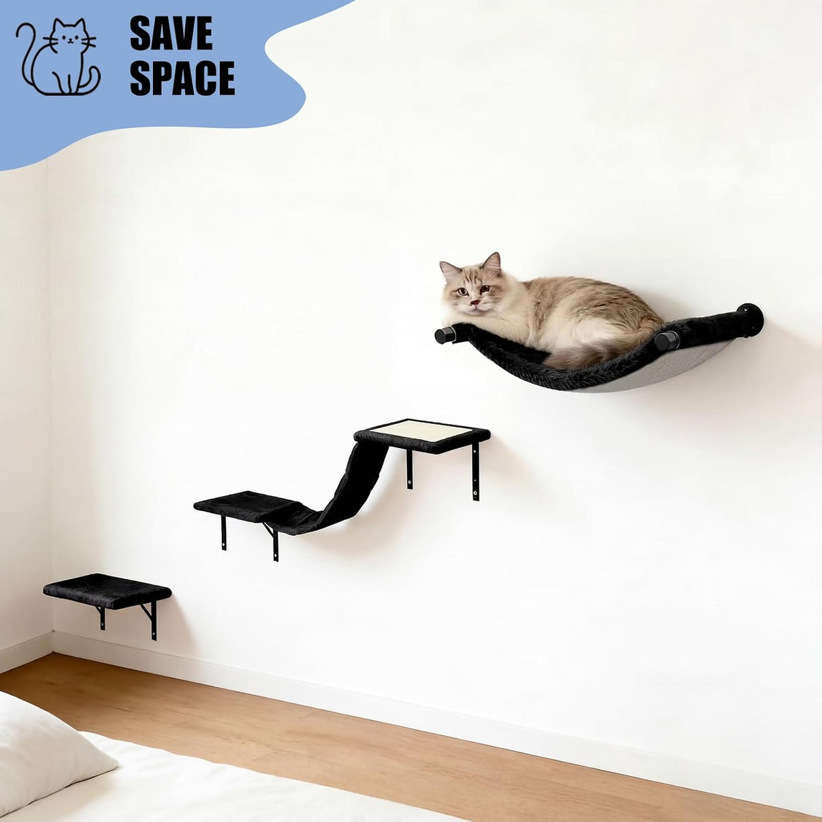 Cat Wall Shelves Set Cat Mounted Climbing Wall System Wall Furniture
