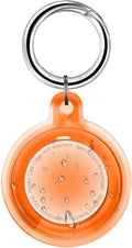 IPX8 Waterproof Case for AirTag 2nd Gen (2026) & 1st Gen, Full Body Holder Keychain, Anti-Scratch Cover for Apple for Air Tags, Luggage, Pet Collar, Car Keys, Kids（Orange）