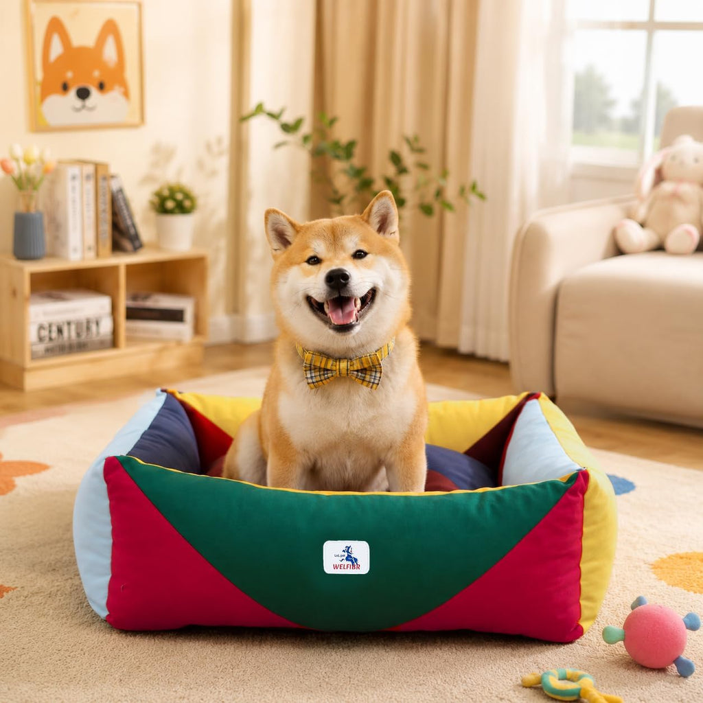 Cotton Canvas Dog Bed (290gsm Thick) 30"x25"x10" Durable Waterproof