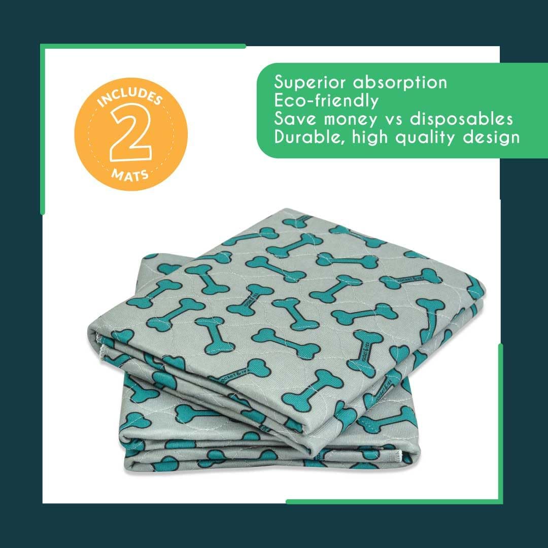 Washable Dog, Puppy and Cat Pee Pads, Leak-Proof (Large, 30x36, 2pk)