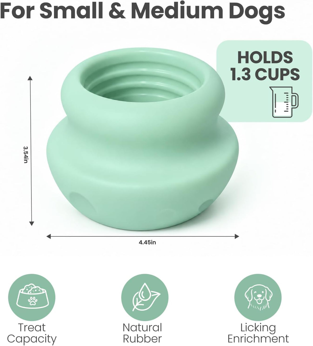 MateeyLife Freeze Dog Enrichment Lick Toy, Stuffable Frozen Lick Treat Bowl