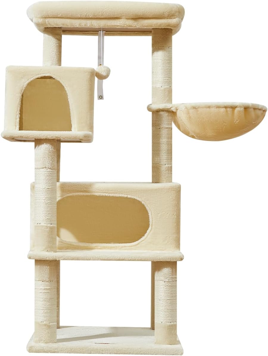 Taoqimiao Cat Tree, 49In Cat Tower for Indoor Cats Large Adult