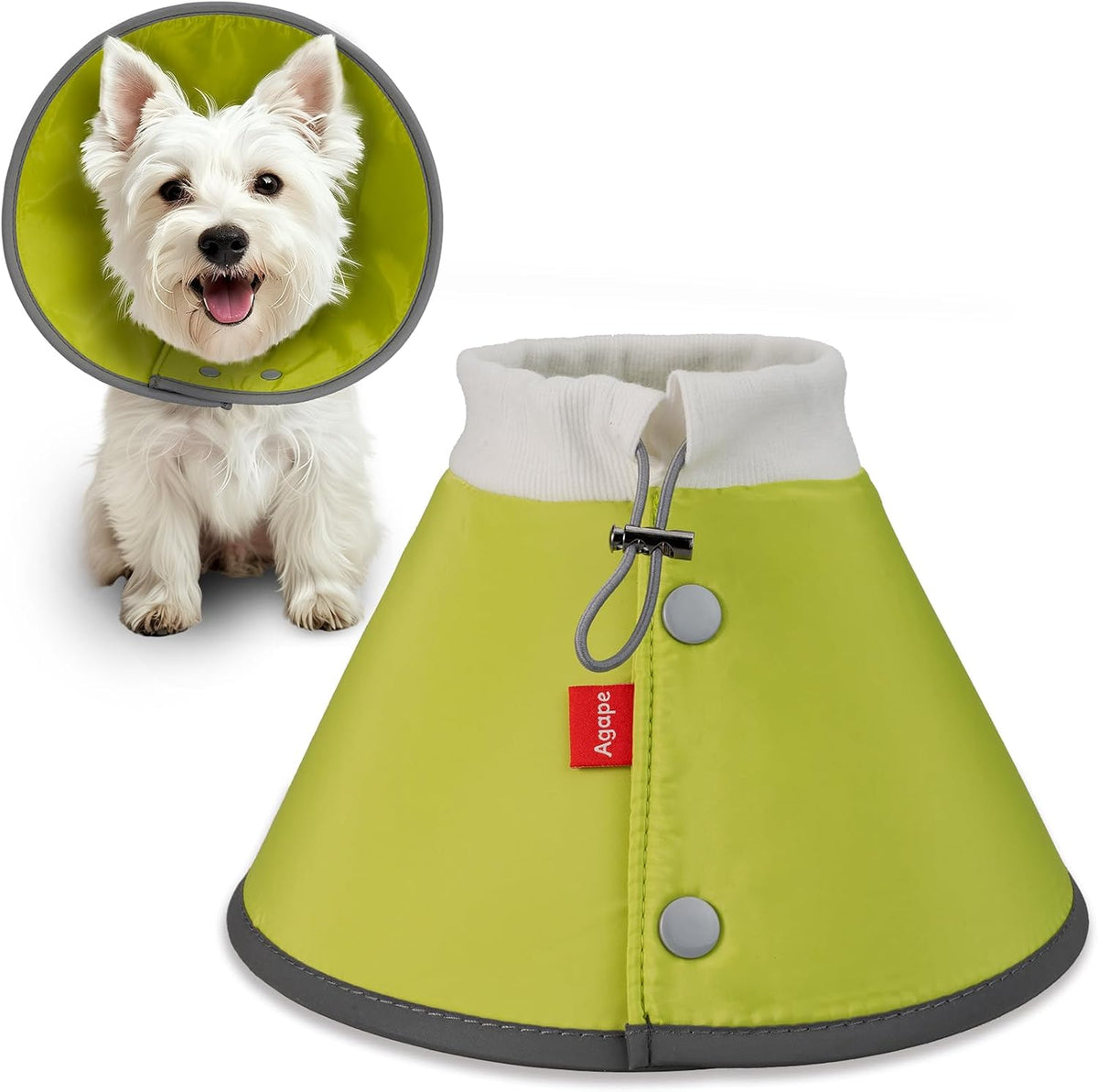 Agape Soft Dog Cone for Small Dogs & Cats, Recovery Collar to Stop Licking