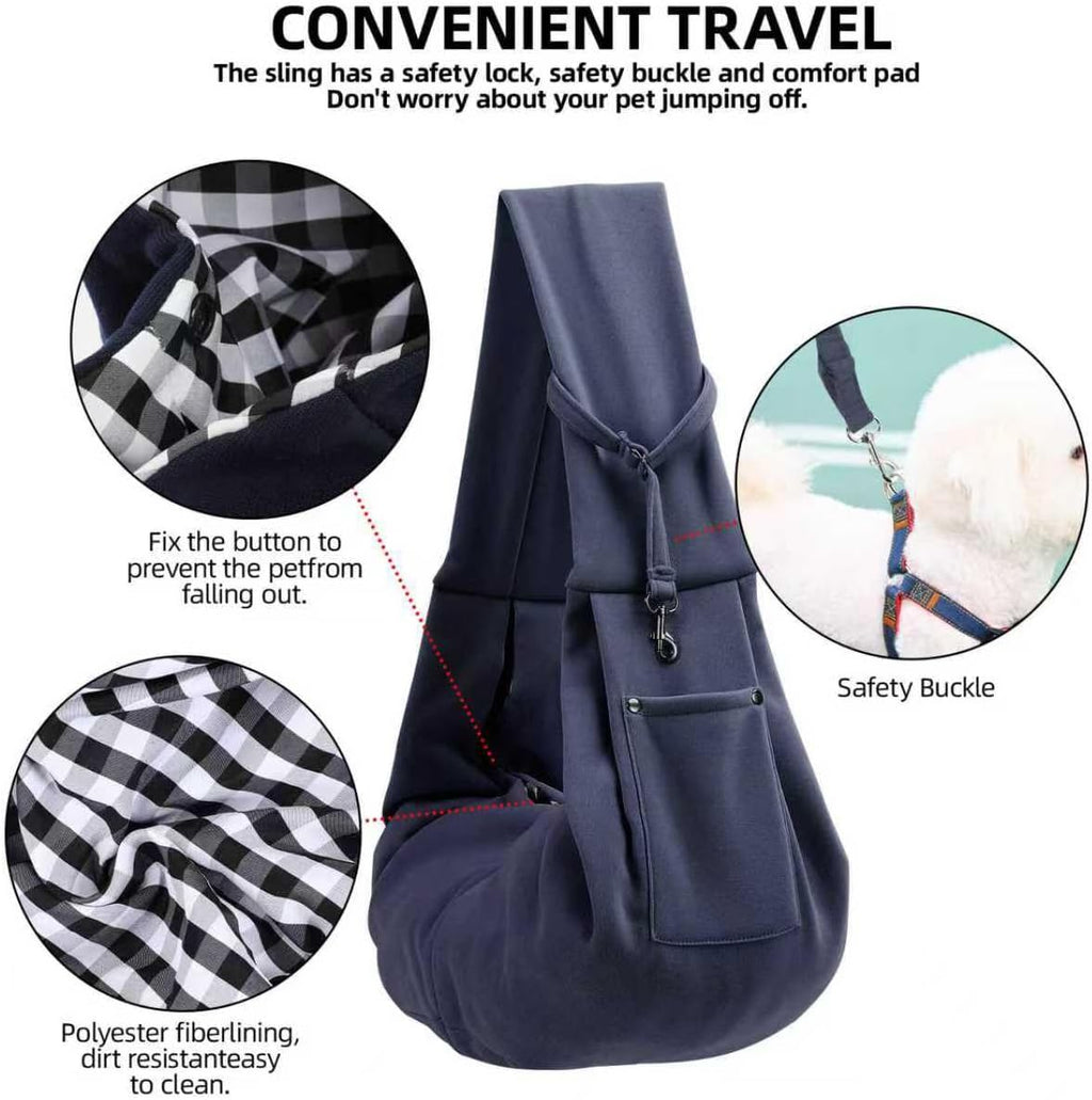 ARZQUT Dog and Cats Carrier Sling, Small Pet Carrier with Storage Pocket