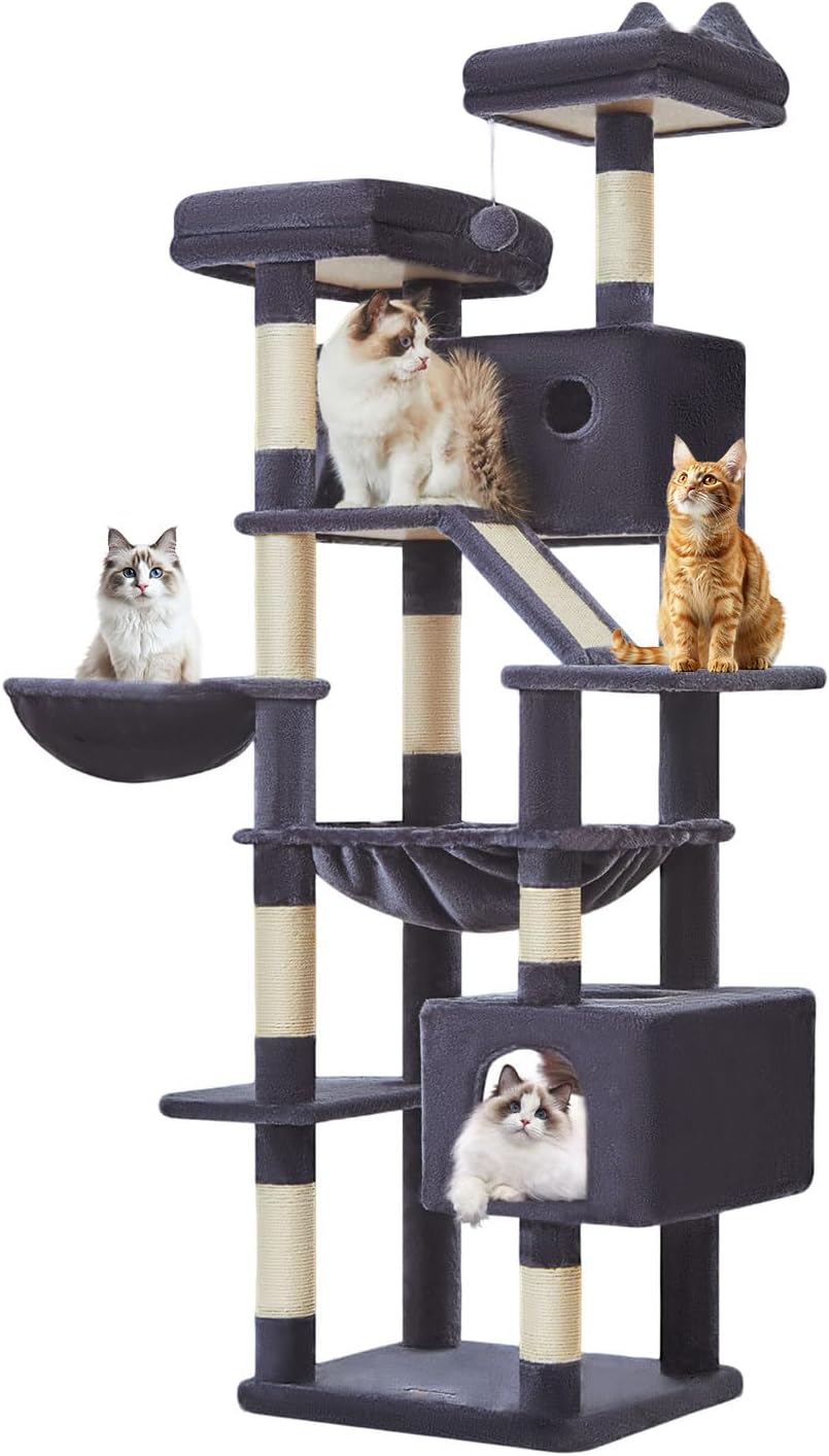 Taoqimiao Cat Tree, 71 in Extra Large Cat Tower for Inddor Cats, MS026LG