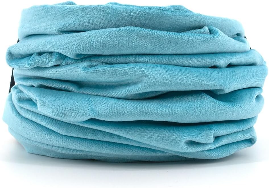 Velvet Fabric - Foldable/Collapsible - 140x25 cm (55.12x9.84 Inches) Cat Tunnel (Turquoise)