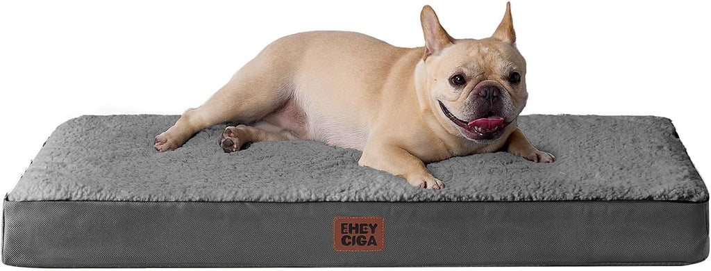 EHEYCIGA Orthopedic Dog Bed with Removable Washable Cover, Grey, 30x20