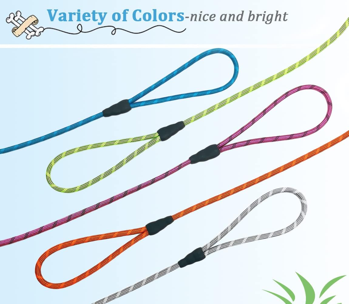 WYuZe Reflective X-Small Dog Leash 6FT Lightweight 1/5" Thin Rope Cat Leash