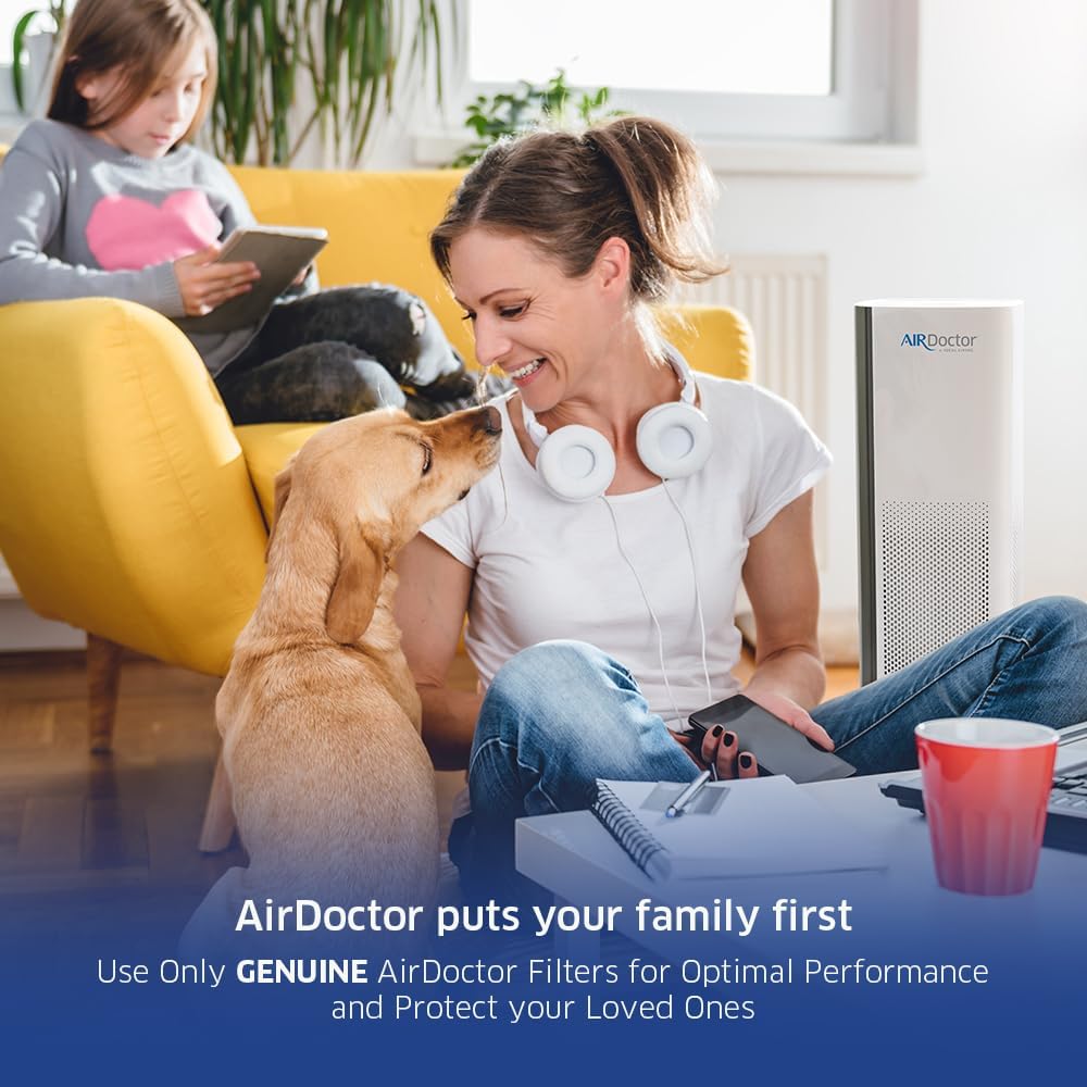 Genuine AirDoctor AD1000 Replacement Filter. Includes 1 Filter Unit w Pre-Filter, Premium Carbon/VOC, & UltraHEPA. Guaranteed Quality & Performance. Removes Allergens, Smoke, Mold, Pet Dander & Pollen