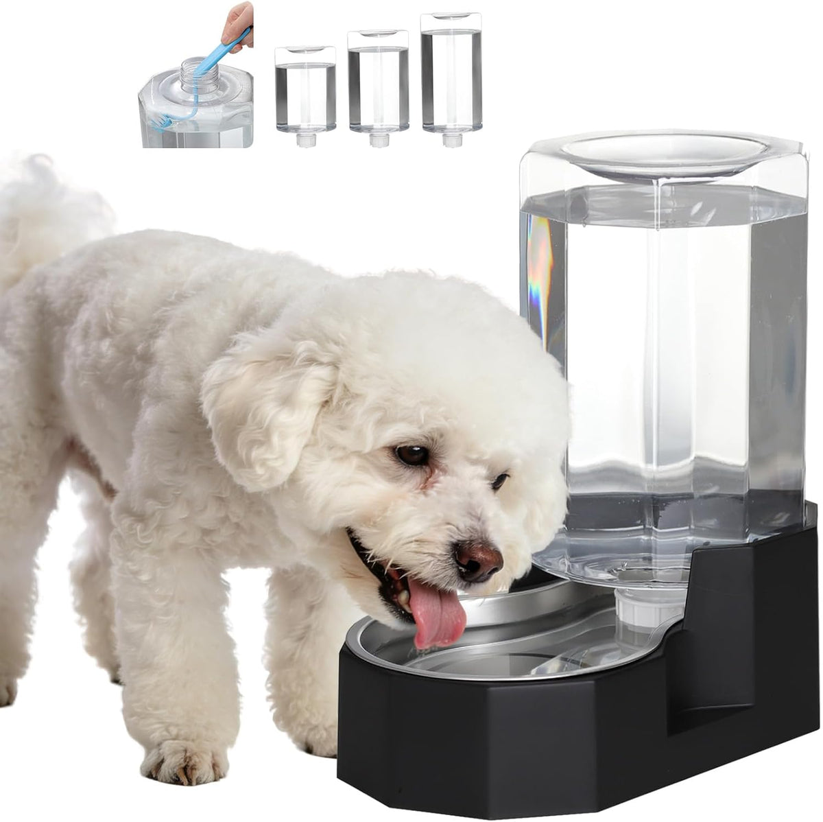 Sfozstra 7L Gravity Dog Water Dispenser:Filter Free Design