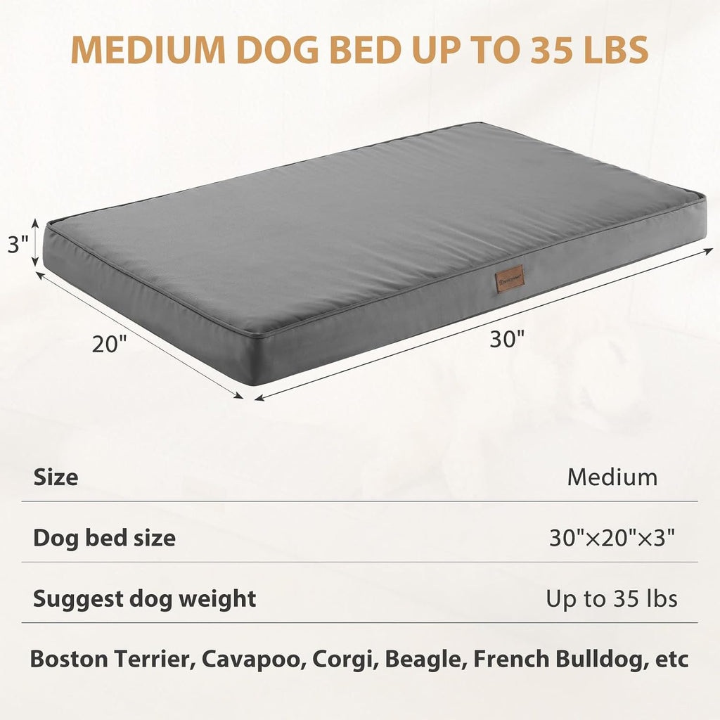 BFPETHOME Outdoor Waterproof Dog Bed for Large Dogs, Washable Cover, 30"