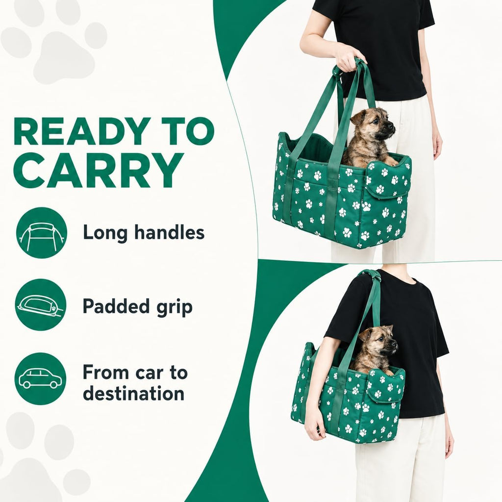 Center Console Dog Car Seat Safe Travel for Small Dogs Under 15 lbs