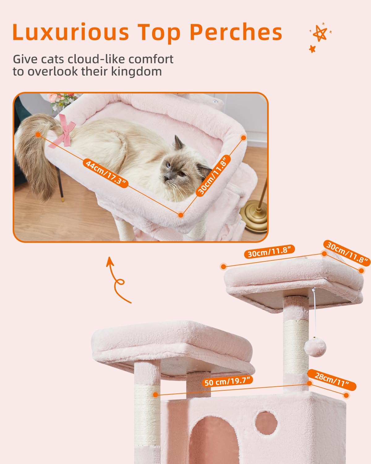 Taoqimiao Cat Tree, 71 in Extra Large Cat Tower for Inddor Cats, MS026LP