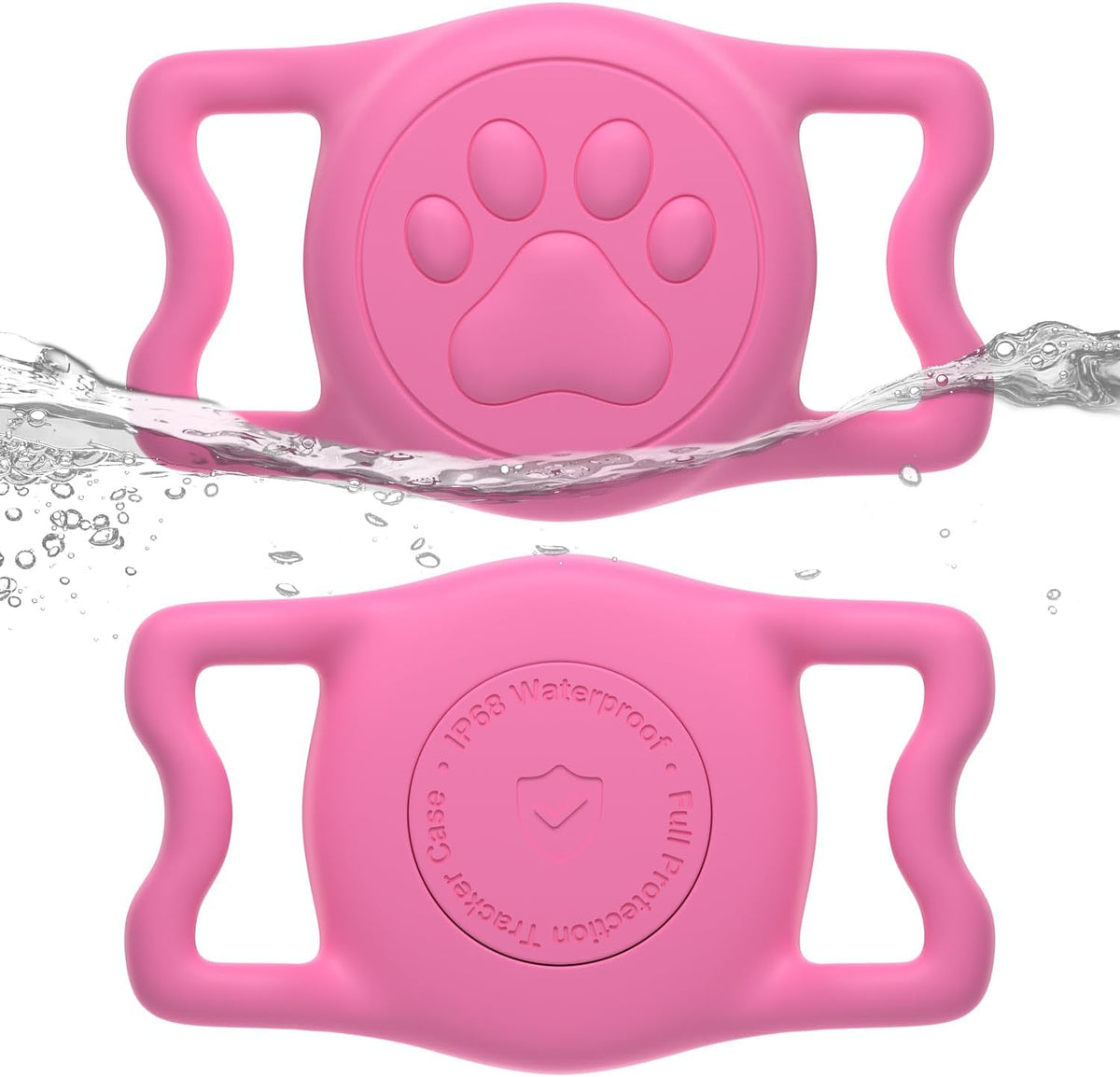 IP68 Waterproof Dog AirTag Holder for Dog Collar, Soft, Stretchy Silicone