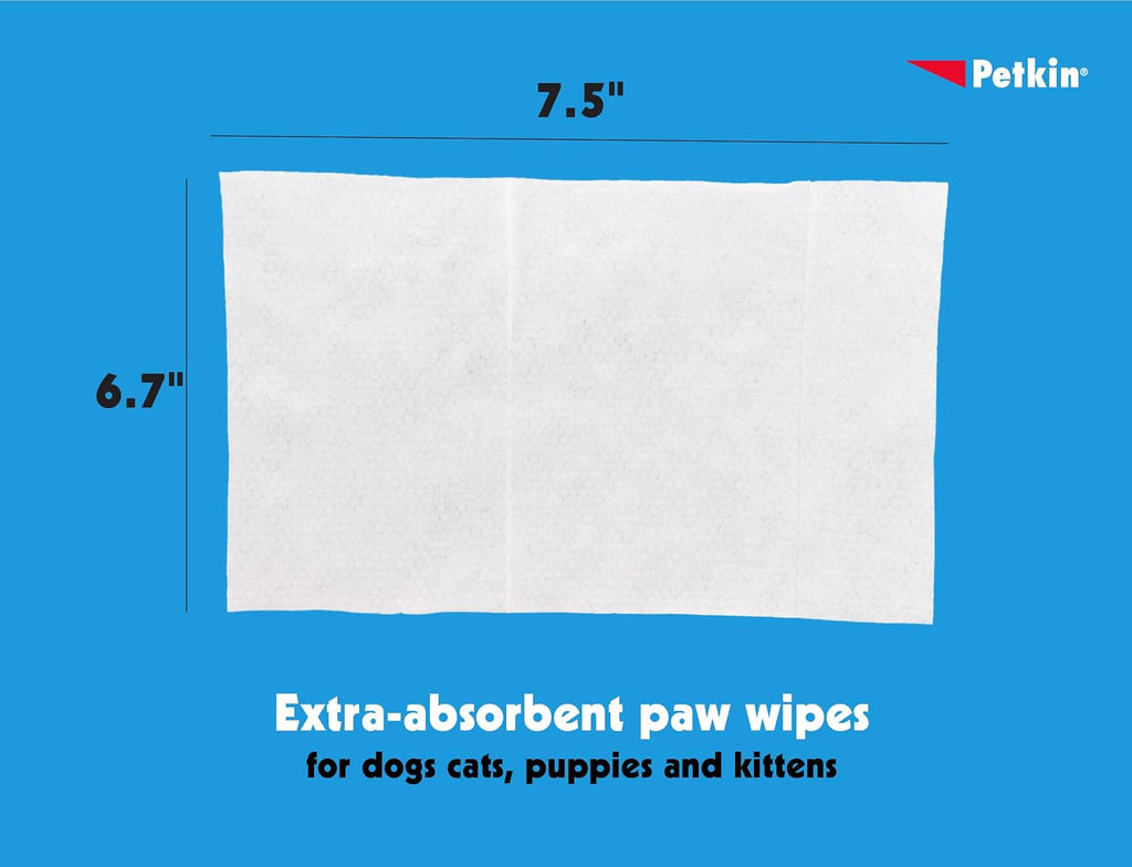 Petkin Paw Wipes 100 count