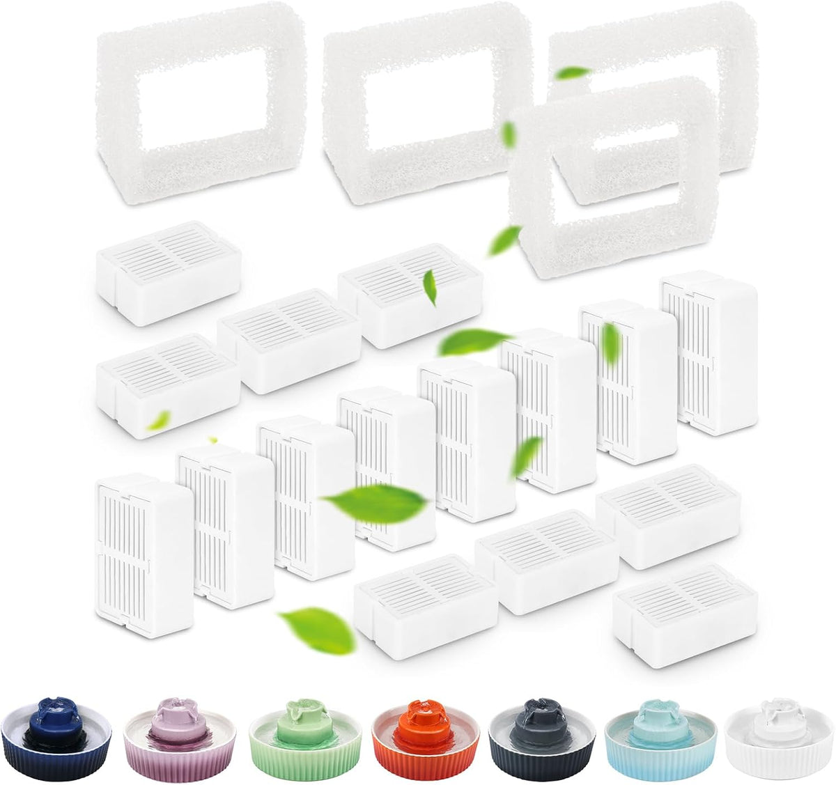Lawfery 16 Pack Ceramic Cat Water Fountain Filters Replacement