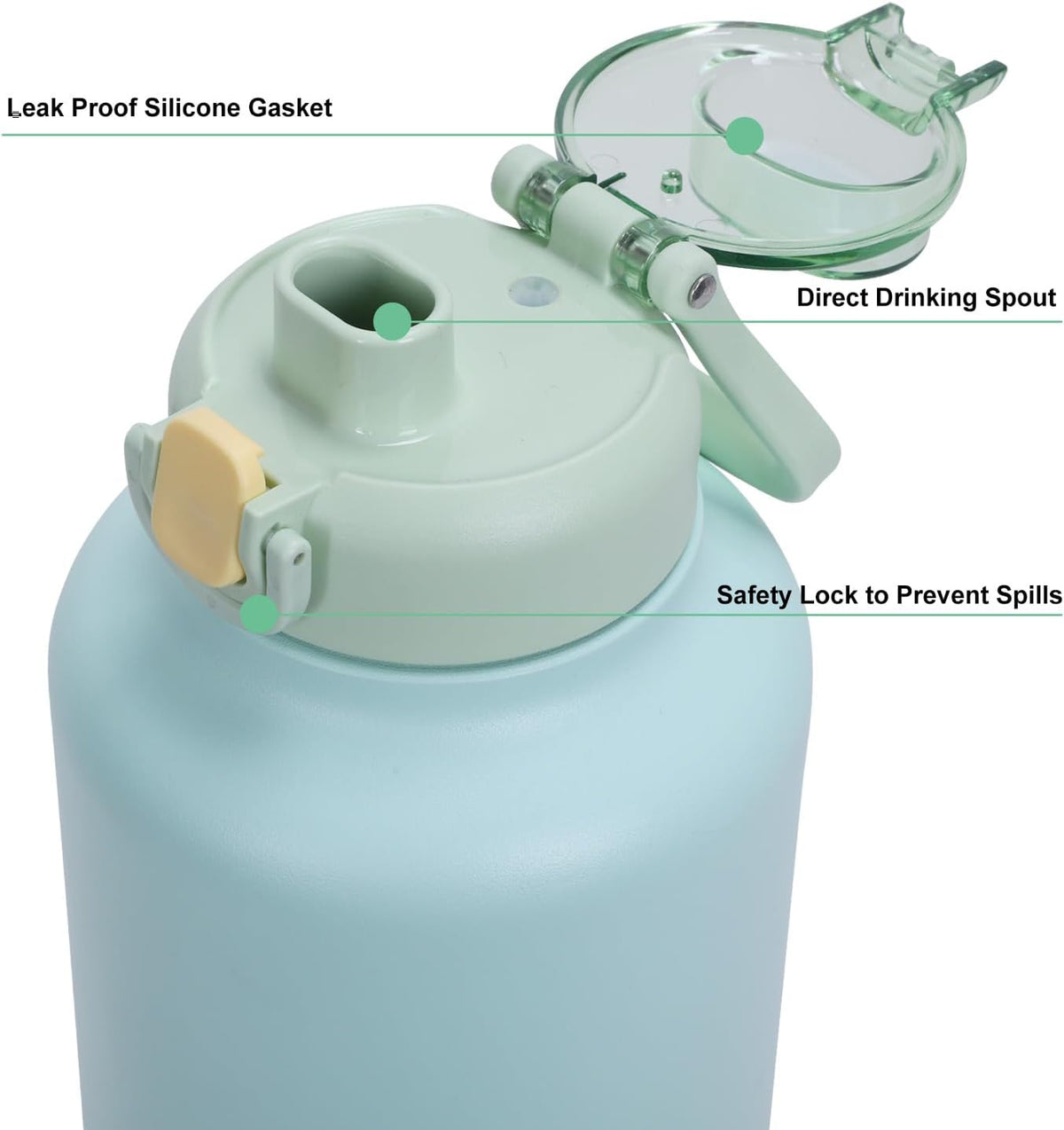 GiNT 37oz Insulated Dog Travel Water Bottle Dispenser with Carrying Case