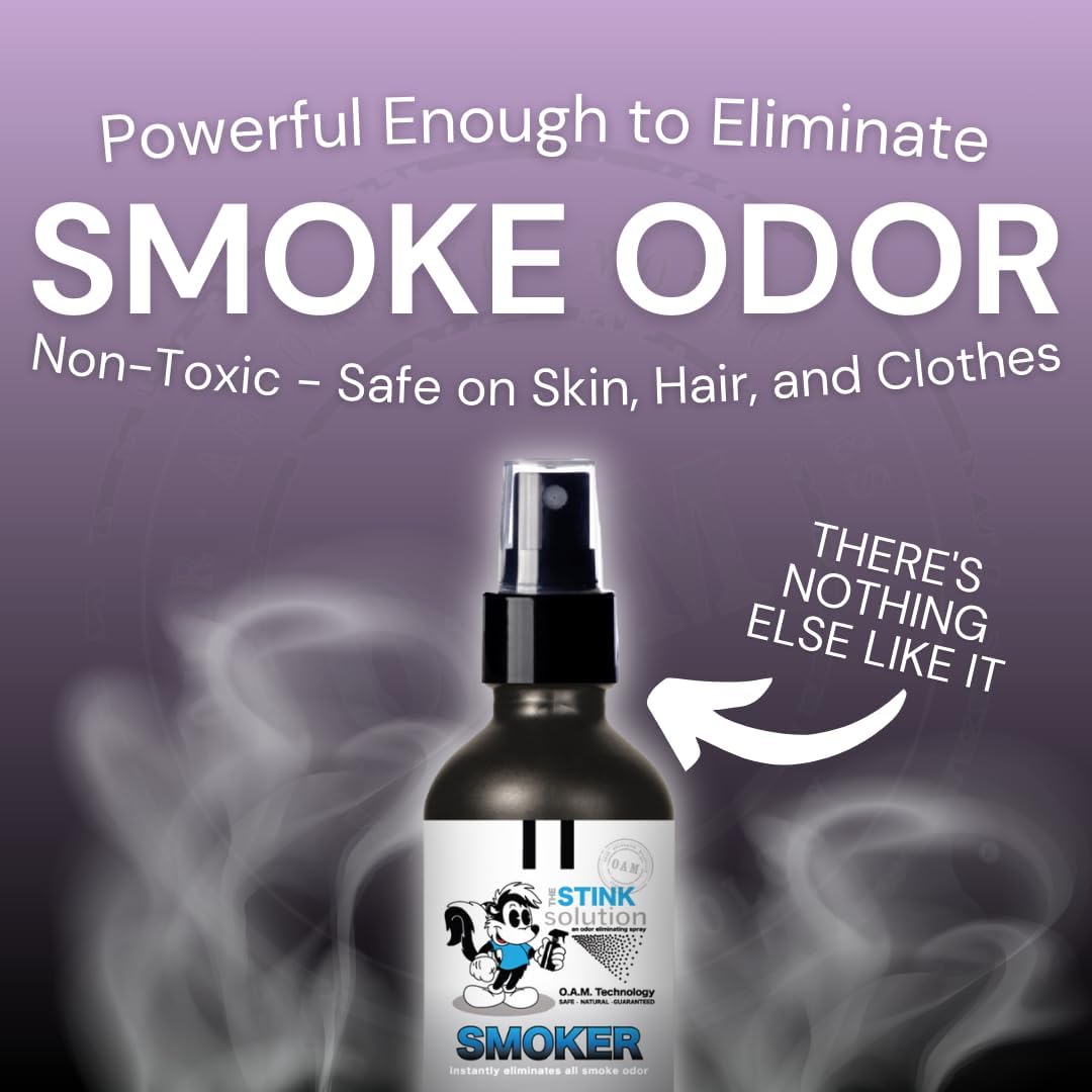 The Stink Solution Smoke Odor Eliminator Spray, Sky Blue, 2 Pack, 16 oz