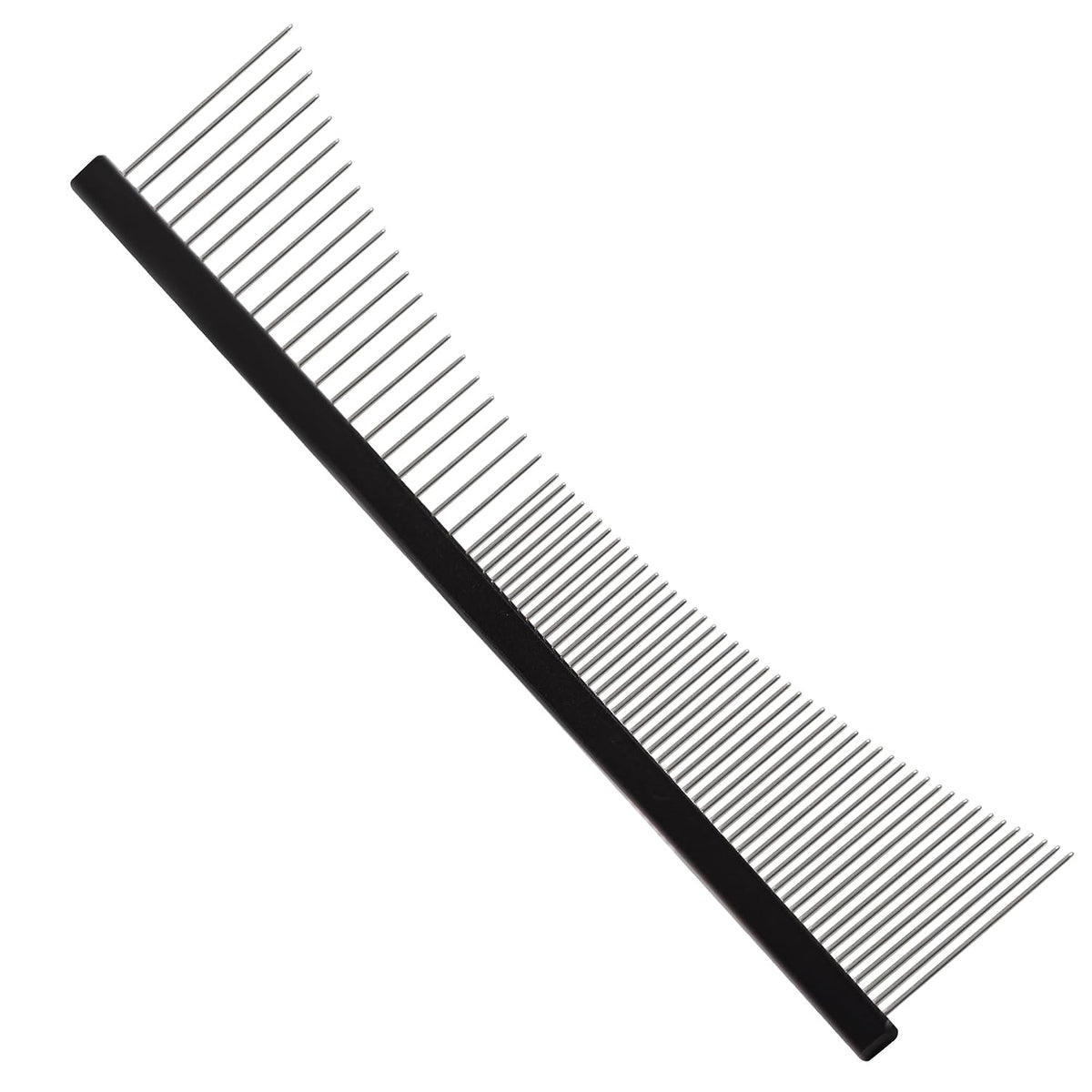 6.5 Inch Professional Concave Crescent Coarse Grooming Pet Comb Portable Wide/Fine Tooth Comb for Dogs & Cats Face & Chin Removing Tangles, Knots,Flea,Undercoat,and Excess Hair,Rounded Corners Design