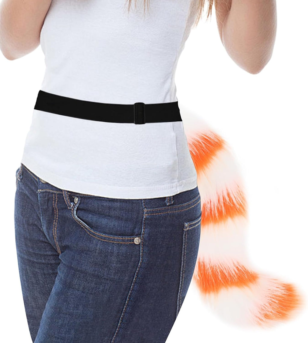 COSYEARS Animal Cat Wolf Fox Dog Faux Fur Tail for Halloween Party Cosplay Costume Accessories