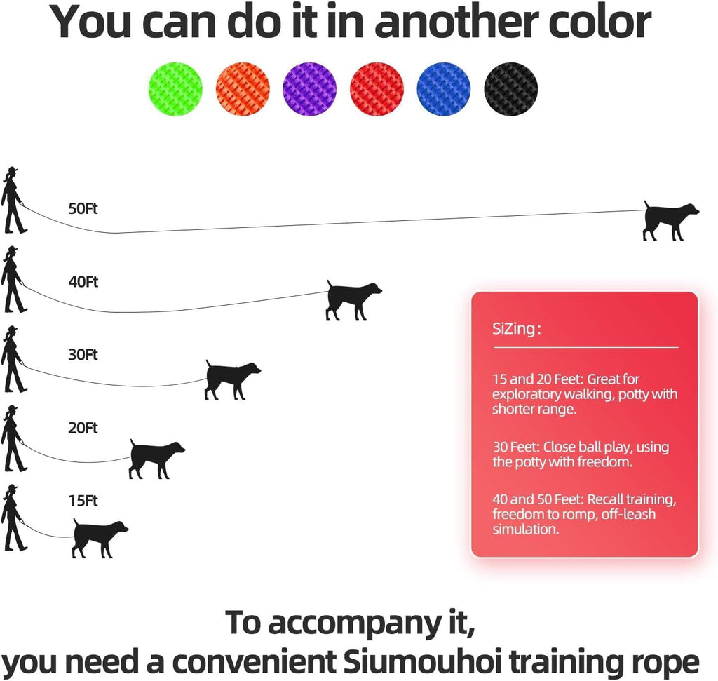 Dog/Puppy Obedience Recall Training Agility Lead - 15ft 20ft 30ft 40ft 50ft Training Leash - Great for Play, Camping, or Backyard (Military Green, 20 Feet)