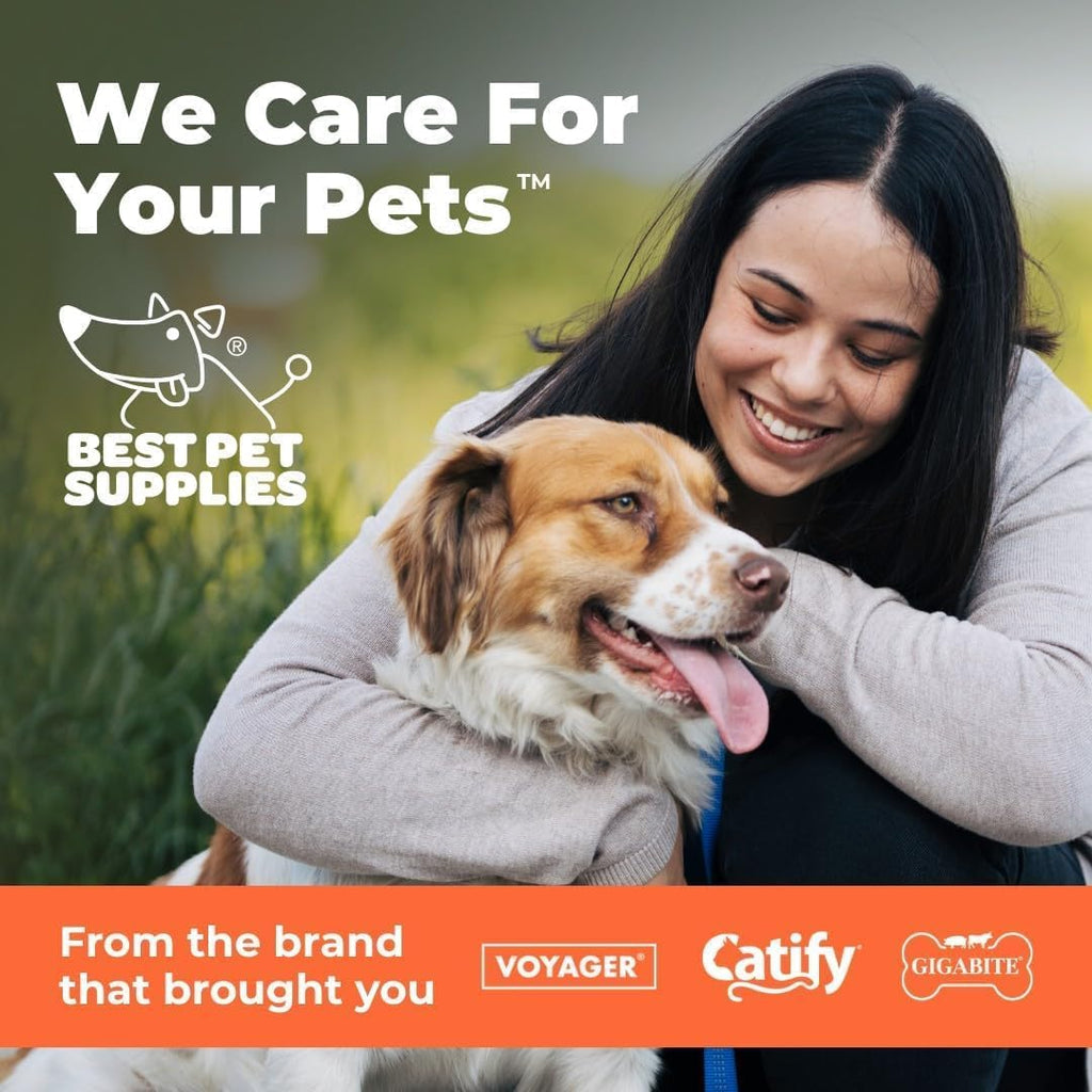 Best Pet Supplies 2-in-1 Stuffless Squeaky Dog Toy - Pack of 4, Medium