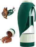 TIOVERY Dog Water Bottle Dispenser for Walking, Pet Water Feeder Container Portable with Drinking Cup Bowl Outdoor Hiking, Travel 20OZ Large Green