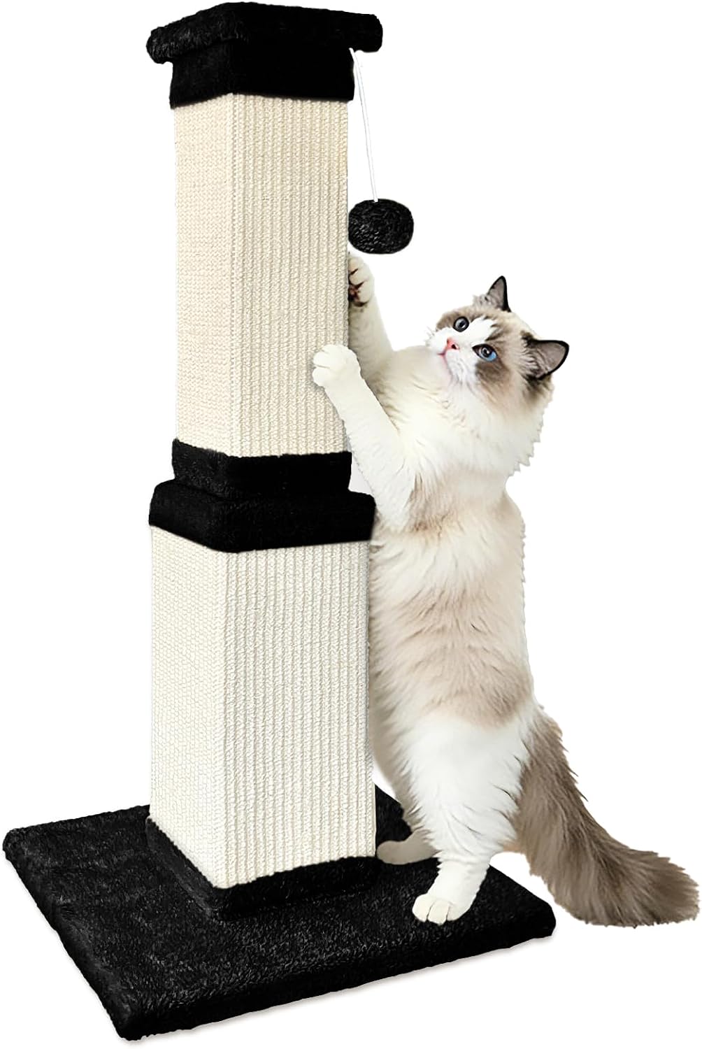 Cat Scratching Post for Indoor Cats, 32Inch Sisal Cat Scratcher