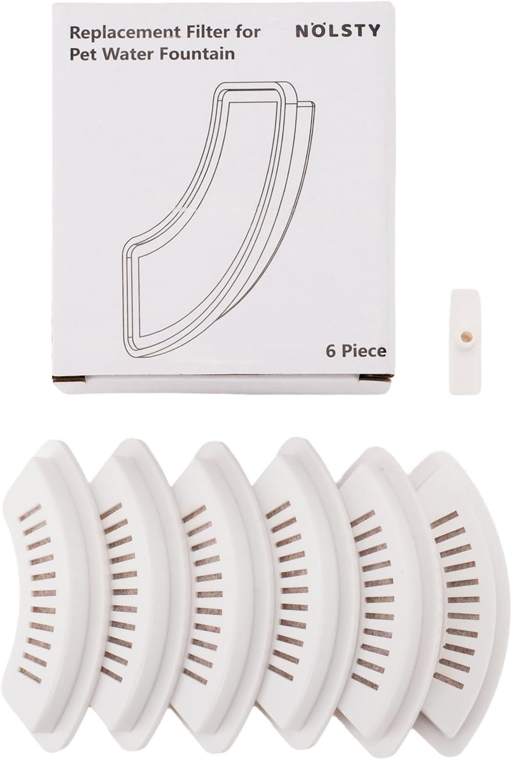 Cat Water Fountain Filter, 6 Cartridges, for PT53070603 & 04